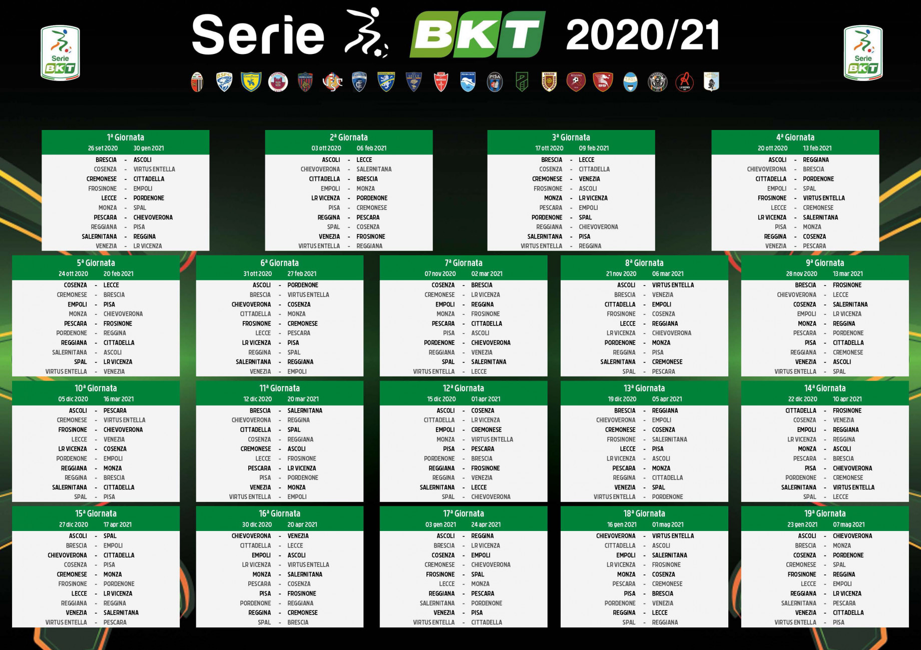 Serie B calendario 2020/2021