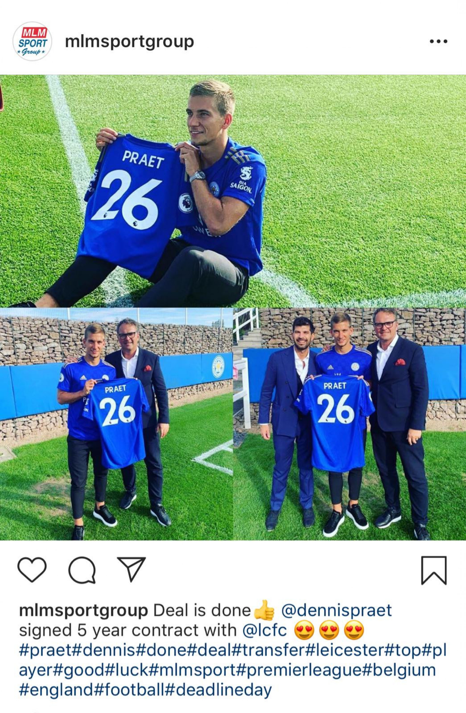 praet leicester INSTAGRAM